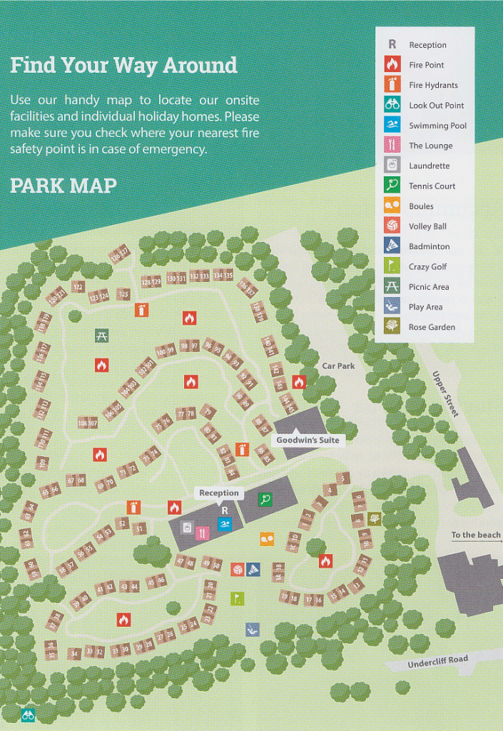 Kingsdown Holiday Park Map